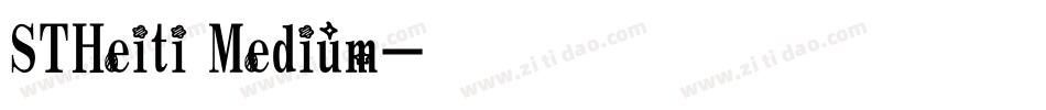 STHeiti Medium字体转换